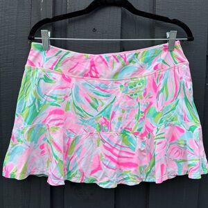 Lilly Pulitzer Pink and Green Corrine Skort Luxletic